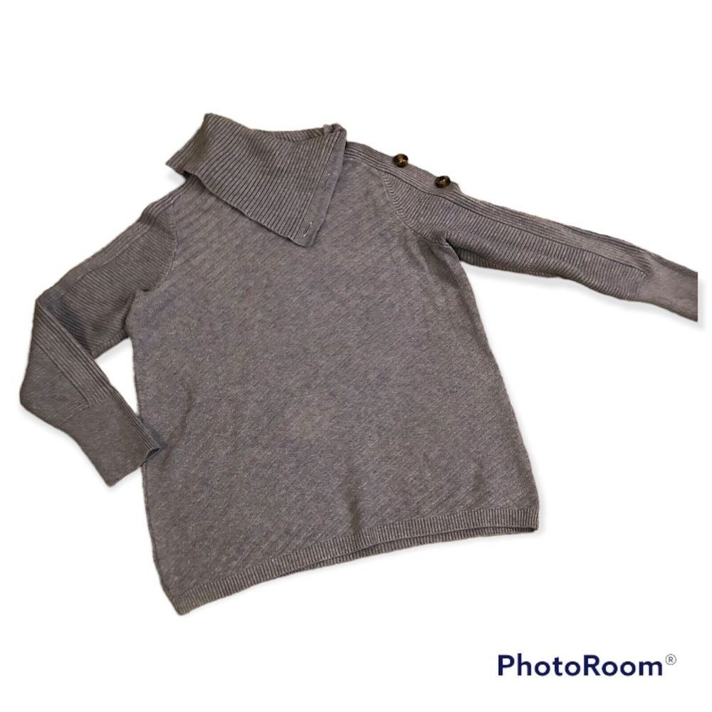Cyrus Ladies Large Lavender‎ Cowlneck Lagen Tunic sweater cottage soft cozy long